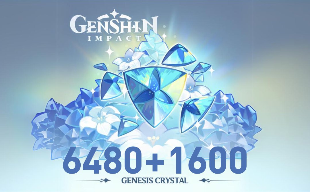 6480+1600 Genesis Crystals (Server Global) ID recharge Genshin Impact
