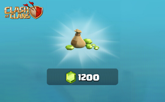 1200 Gems (International Edition) ID Recharge Clash of Clans