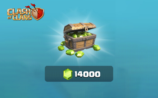 14000 Gems (International Edition) ID Recharge Clash of Clans